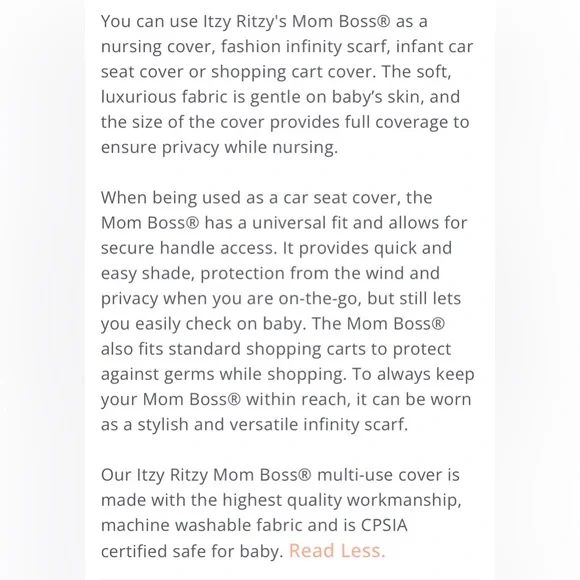 Itzy Ritzy Mom Boss 4-in-1 Carseat, Shopping Cart, or Breastfeeding Cover, Scarf - Picture 16 of 16